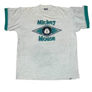 Vintage Disney Mickey Mouse 90s preppy oversized graphic T-shirt size XL